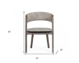 Set of Two Gray Wenge Dining Chairs - Homeroots - Flyclothing LLC