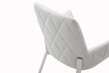 White Faux Leather Dining Chair - Homeroots - Flyclothing LLC