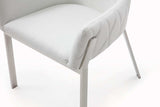 White Faux Leather Dining Chair - Homeroots - Flyclothing LLC