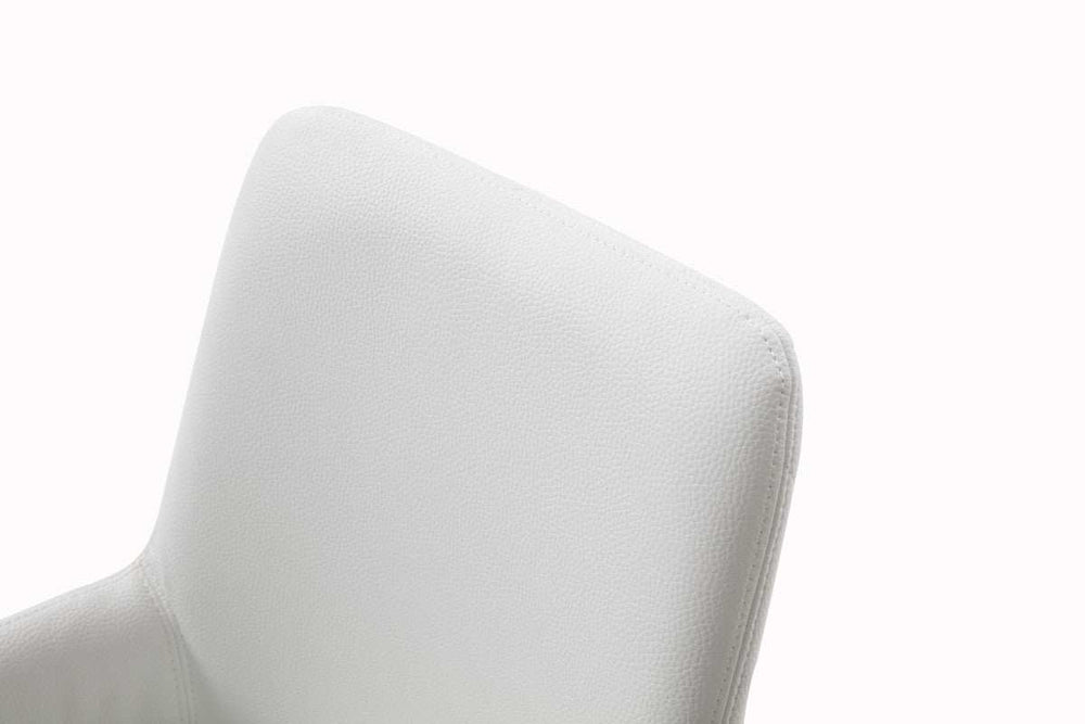 White Faux Leather Dining Chair - Homeroots - Flyclothing LLC