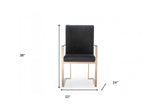 Black Rosegold Velvet Dining Chair - Homeroots - Flyclothing LLC