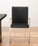 Black Rosegold Velvet Dining Chair - Homeroots - Flyclothing LLC