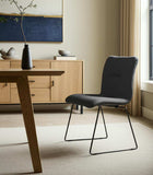 Set of Two Dark Gray Velvet Dining Chairs - Homeroots - Flyclothing LLC