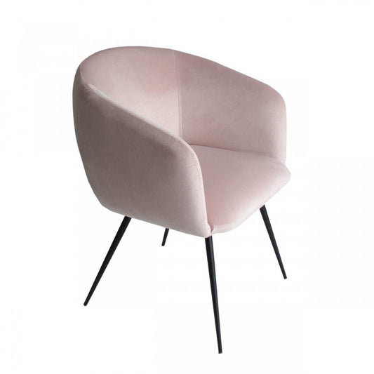 Pink Velvet Modern Dining Chair - Homeroots - Flyclothing LLC