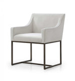 Beige Velvet Antique Brass Dining Chair - Homeroots - Flyclothing LLC