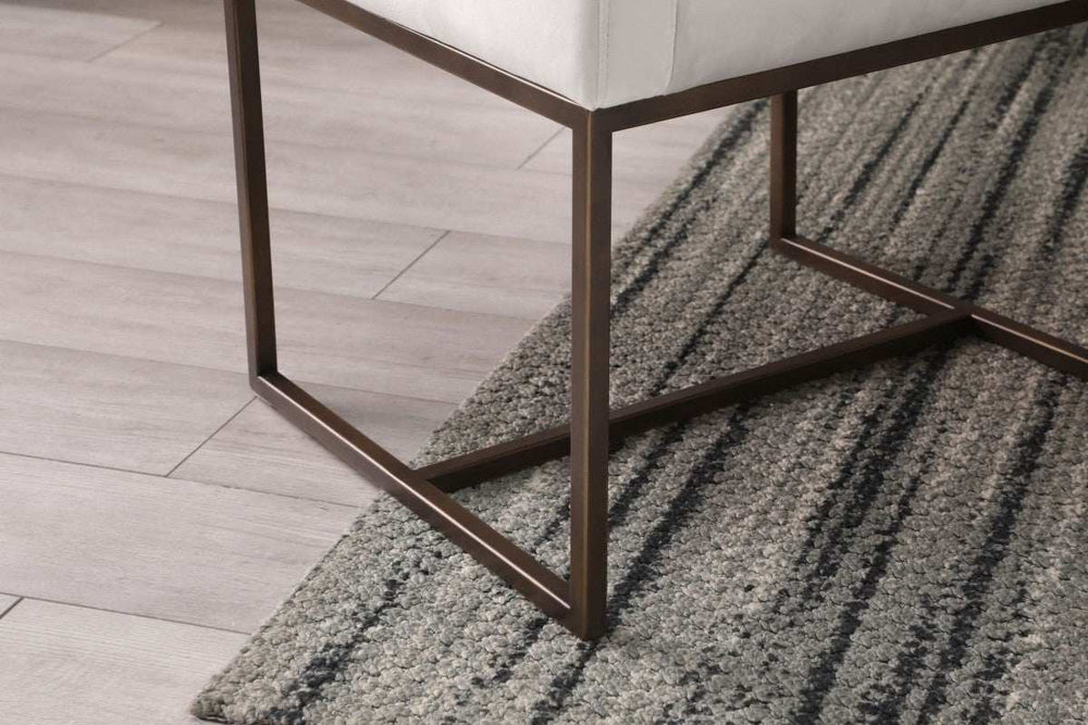 Beige Velvet Antique Brass Dining Chair - Homeroots - Flyclothing LLC