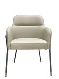 Pale Gray Faux Leather Modern Dining or Side Chair - Homeroots - Flyclothing LLC