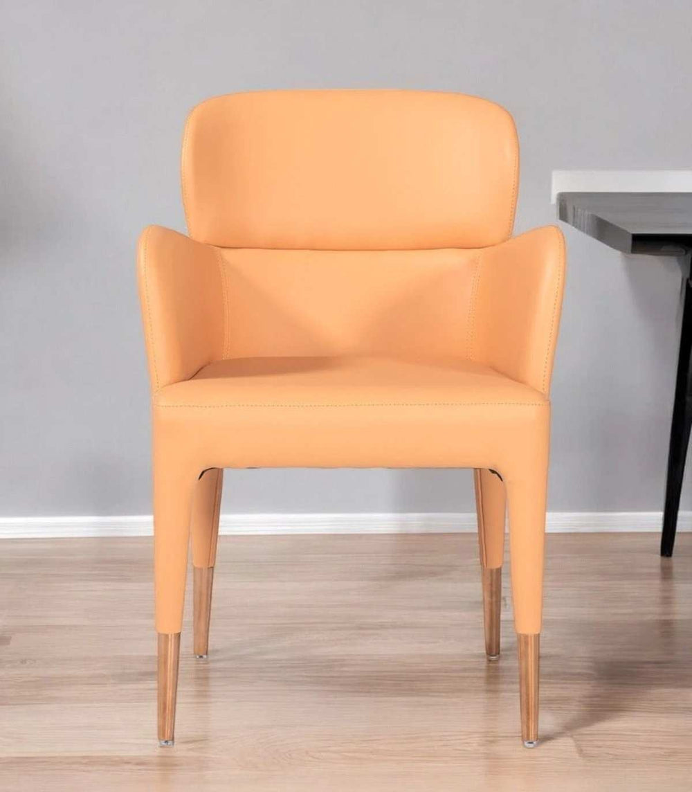 Peach Rosegold Dining Chair - Homeroots - Flyclothing LLC