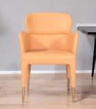 Peach Rosegold Dining Chair - Homeroots - Flyclothing LLC