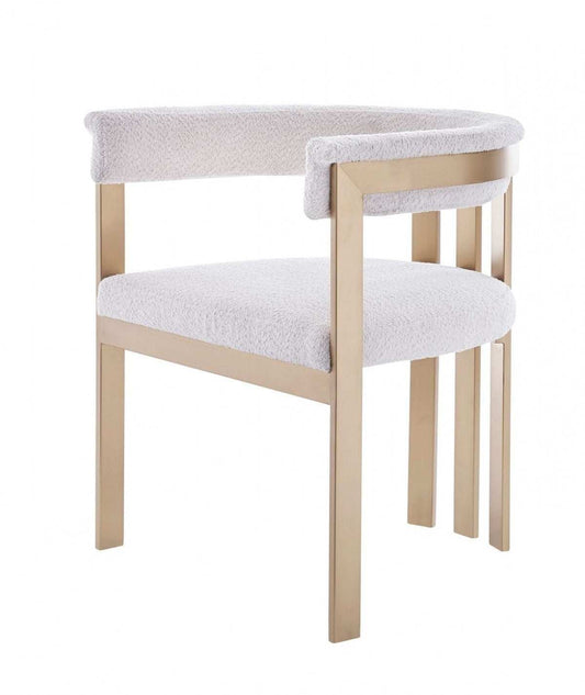 Beige Gold Dining Chair - Homeroots - Flyclothing LLC