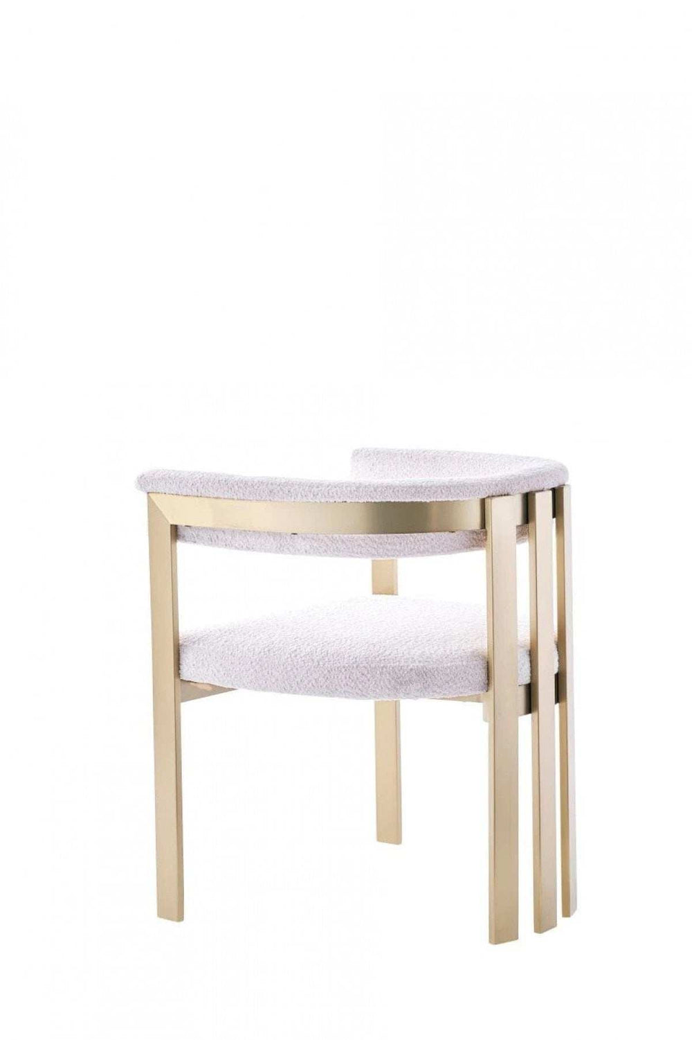Beige Gold Dining Chair - Homeroots - Flyclothing LLC