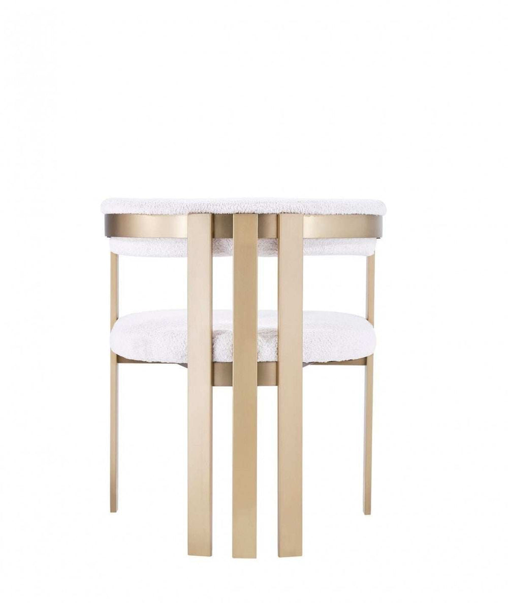Beige Gold Dining Chair - Homeroots - Flyclothing LLC