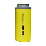 North Carolina A&T 12oz Cru Stacked Soft Touch Slim Coolie - Logo Brands - Flyclothing LLC