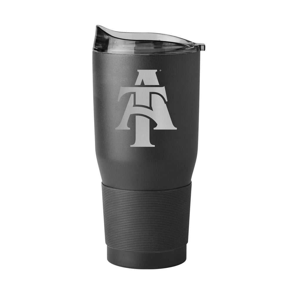 NC A&T State GunMetal 30oz Black Powder Coat Tumbler - Logo Brands - Flyclothing LLC