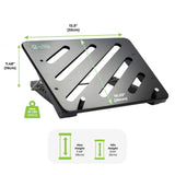 Black Adjustable Five Level Ergonomic Laptop Stand - Homeroots - Flyclothing LLC