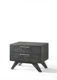 Modern Gray Wash Nightstand with Two Drawers - Homeroots - Flyclothing LLC