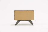Modern Gray Wash Nightstand with Two Drawers - Homeroots - Flyclothing LLC