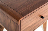 Modern Mid Century Walnut Nightstand with Single Drawer - Homeroots - Flyclothing LLC