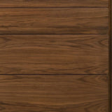 35" Walnut Solid Wood Five Drawer Chest - Homeroots - Flyclothing LLC