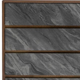 30" Walnut And Grey Manufactured Wood Five Drawer Chest - Homeroots - Flyclothing LLC