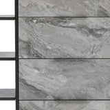 35" Grey Manufactured Wood Five Drawer Chest - Homeroots