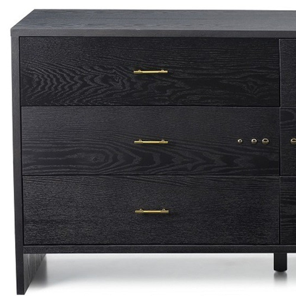 59" Grey Ash Manufactured Wood Six Drawer Double Dresser - Homeroots - Flyclothing LLC