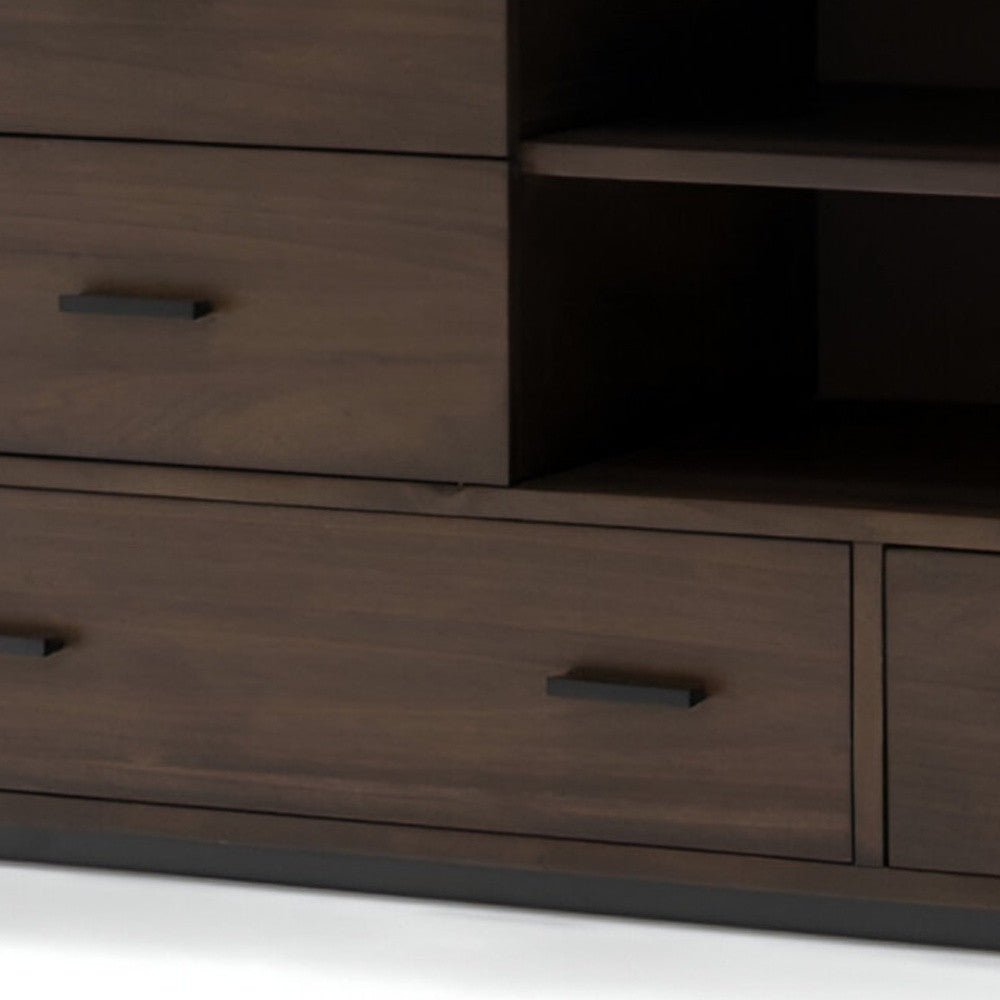 63" Walnut Six Drawer Double Dresser - Homeroots - Flyclothing LLC