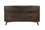 65" Acacia Solid Wood Six Drawer Double Dresser - Homeroots - Flyclothing LLC