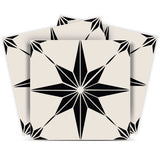 4" x 4" Black and White Mono Cross Peel and Stick Tiles - Homeroots - Flyclothing LLC