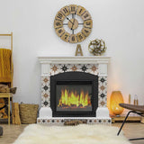 7" x 7" Black and White Mono Cross Peel and Stick Tiles - Homeroots - Flyclothing LLC