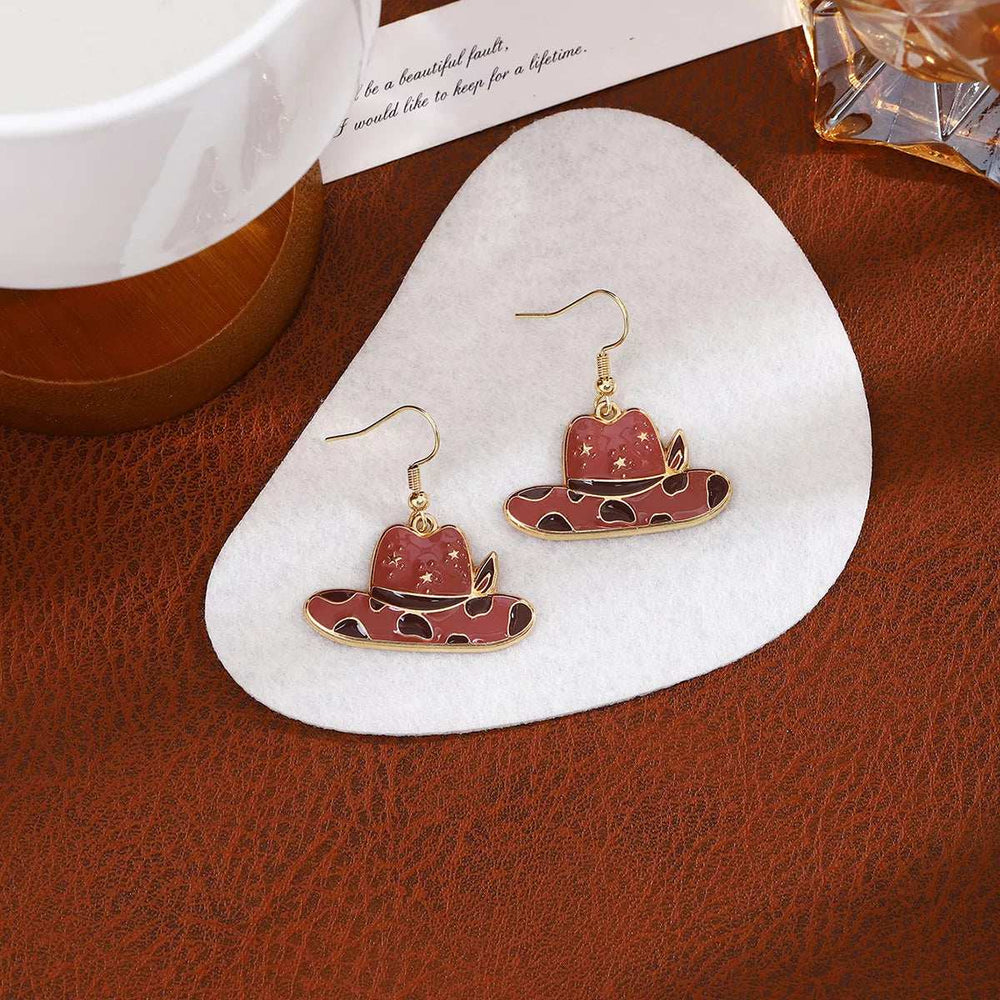 Cowboy Hat & Bottle Dangle Earrings - Trendsi - Flyclothing LLC