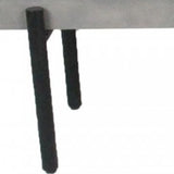 63" Gray and Black Concrete Dining Bench - Homeroots