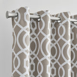 84" Taupe Trellis Black Out Window Curtain Panel - Homeroots - Flyclothing LLC