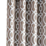 84" Taupe Trellis Black Out Window Curtain Panel - Homeroots - Flyclothing LLC
