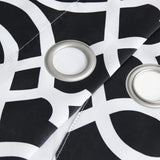 84" Jet Black Trellis Black Out Window Curtain Panel - Homeroots - Flyclothing LLC