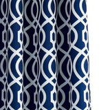 84" Navy Blue Trellis Black Out Window Curtain Panel - Homeroots - Flyclothing LLC
