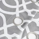84" Gray Trellis Black Out Window Curtain Panel - Homeroots