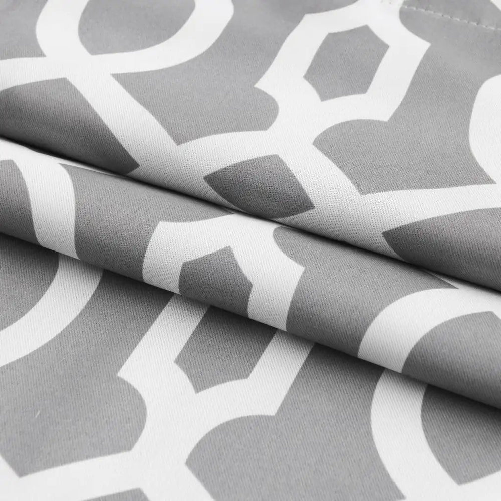 84" Gray Trellis Black Out Window Curtain Panel - Homeroots