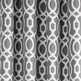 84" Gray Trellis Black Out Window Curtain Panel - Homeroots