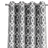 84" Gray Trellis Black Out Window Curtain Panel - Homeroots
