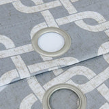 84” Silver Interlock Pattern Window Curtain Panel - Homeroots - Flyclothing LLC