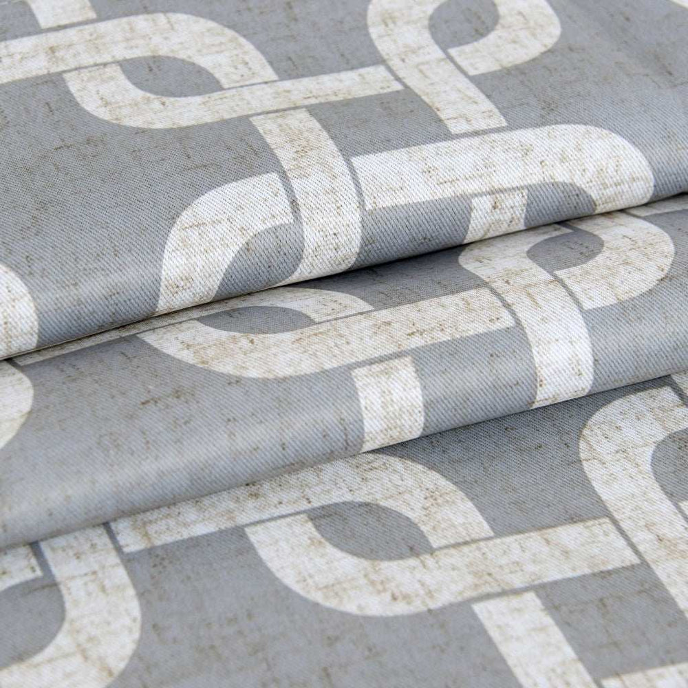 84” Silver Interlock Pattern Window Curtain Panel - Homeroots - Flyclothing LLC