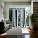84” Silver Interlock Pattern Window Curtain Panel - Homeroots - Flyclothing LLC