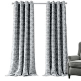 84” Silver Interlock Pattern Window Curtain Panel - Homeroots - Flyclothing LLC