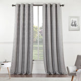 84" Silver Linework Textured Window Curtain Panel - Homeroots - Flyclothing LLC