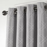 84" Silver Linework Textured Window Curtain Panel - Homeroots - Flyclothing LLC