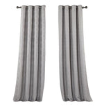 84" Silver Linework Textured Window Curtain Panel - Homeroots - Flyclothing LLC