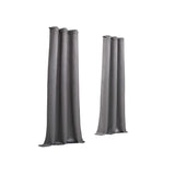 Set of Two 84" Silver Metallic Textured Window Panels - Homeroots - Flyclothing LLC