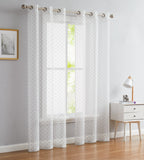Set of Two 84" Silver Sprinkled Embellishment Window Curtain Panels - Homeroots - Flyclothing LLC
