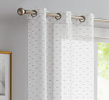Set of Two 84" Silver Sprinkled Embellishment Window Curtain Panels - Homeroots - Flyclothing LLC